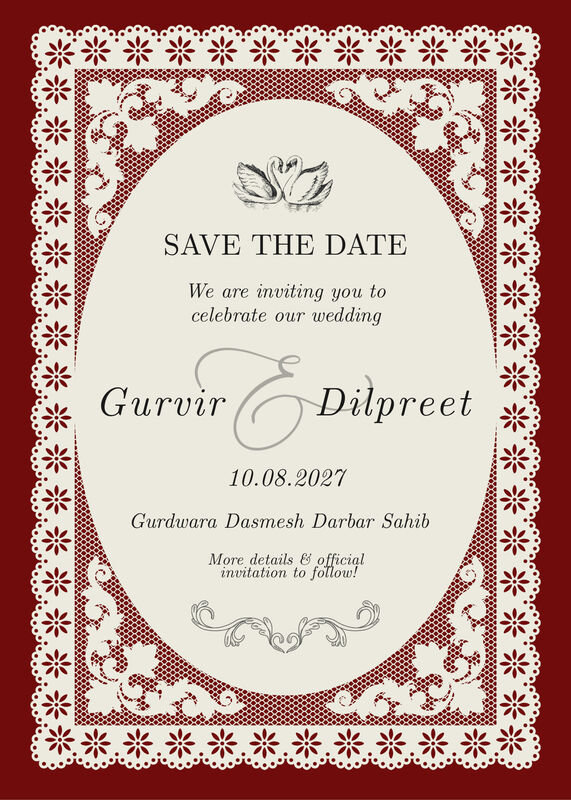 Save the Date - Gurvir and Dilpreet